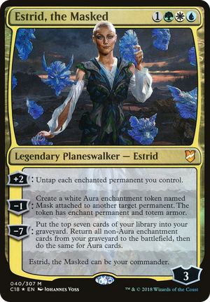 0040 Estrid, the Masked (Commander 2018) M Oversize Cards