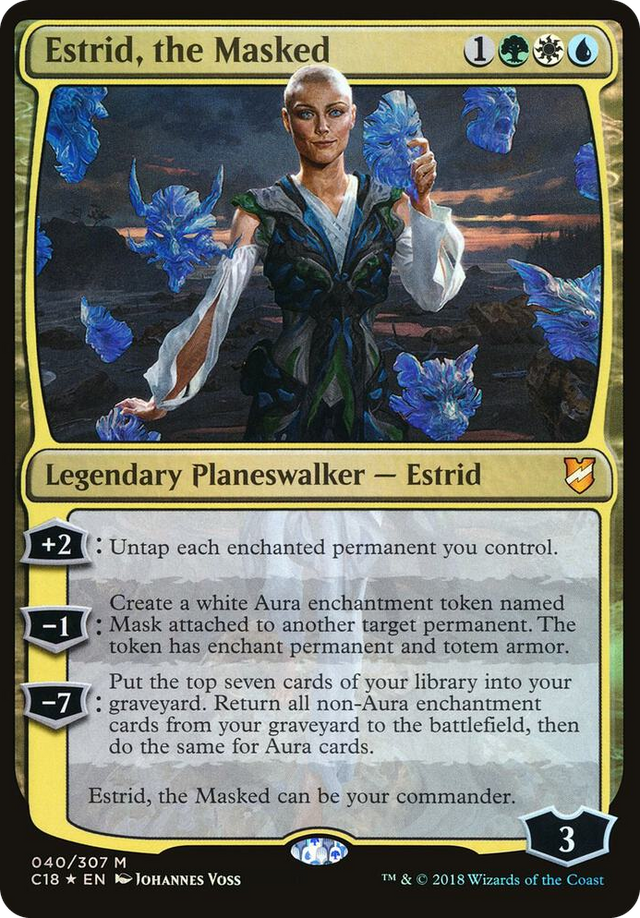 0040 Estrid, the Masked (Commander 2018) M Oversize Cards