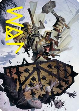 0009 Estwald Shieldbasher Art Card (Gold-Stamped Signature) S Art Series: Innistrad: Crimson Vow