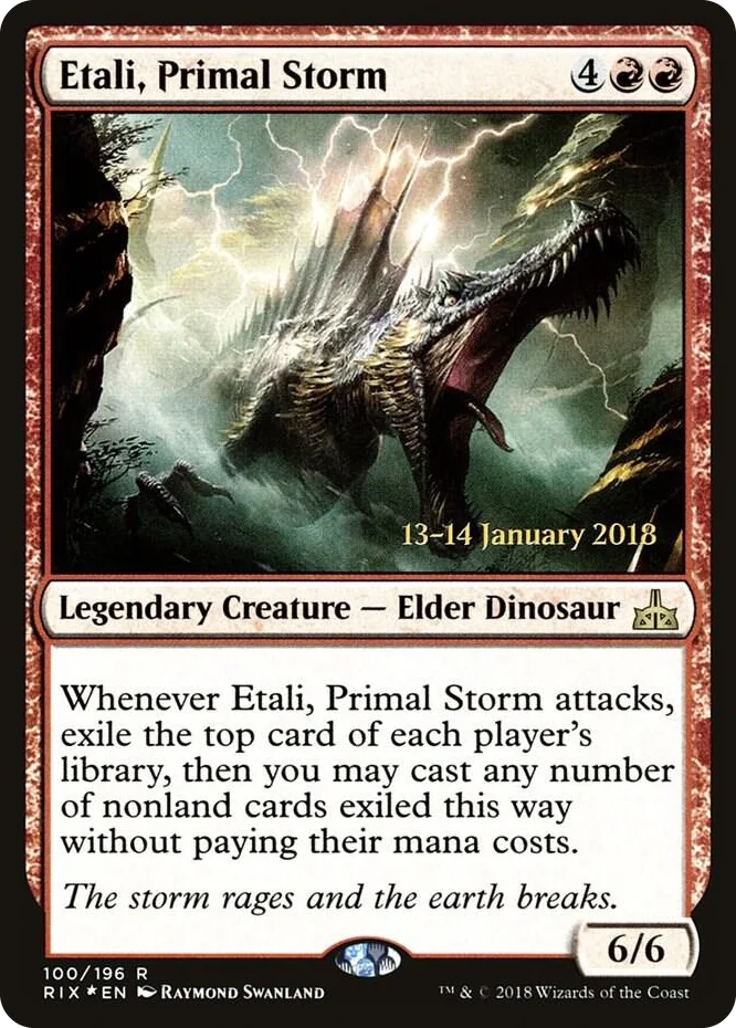 0100 Etali, Primal Storm (RIX) R Prerelease Cards