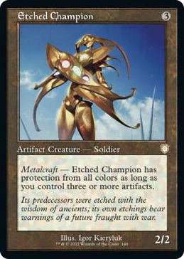 0140 Etched Champion (Retro Frame) R Commander: The Brothers' War