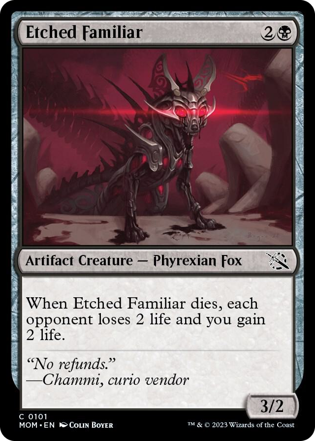 Etched Familiar #101 C - March of the Machine Pokemon card