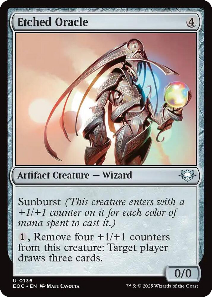 Etched Oracle #136 U - Commander: Edge of Eternities Pokemon card
