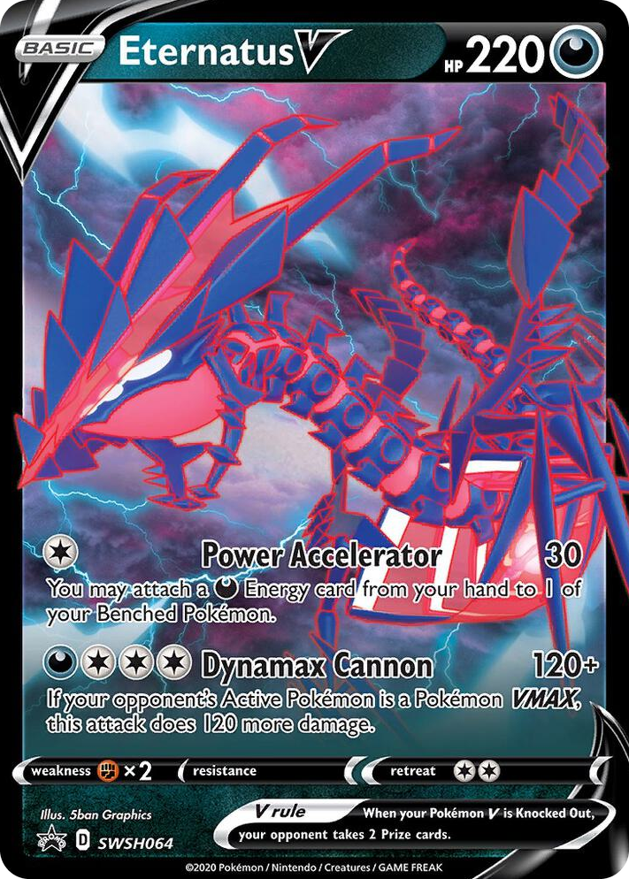 0064 Eternatus V - SWSH064 Promo Sword & Shield Promo Cards