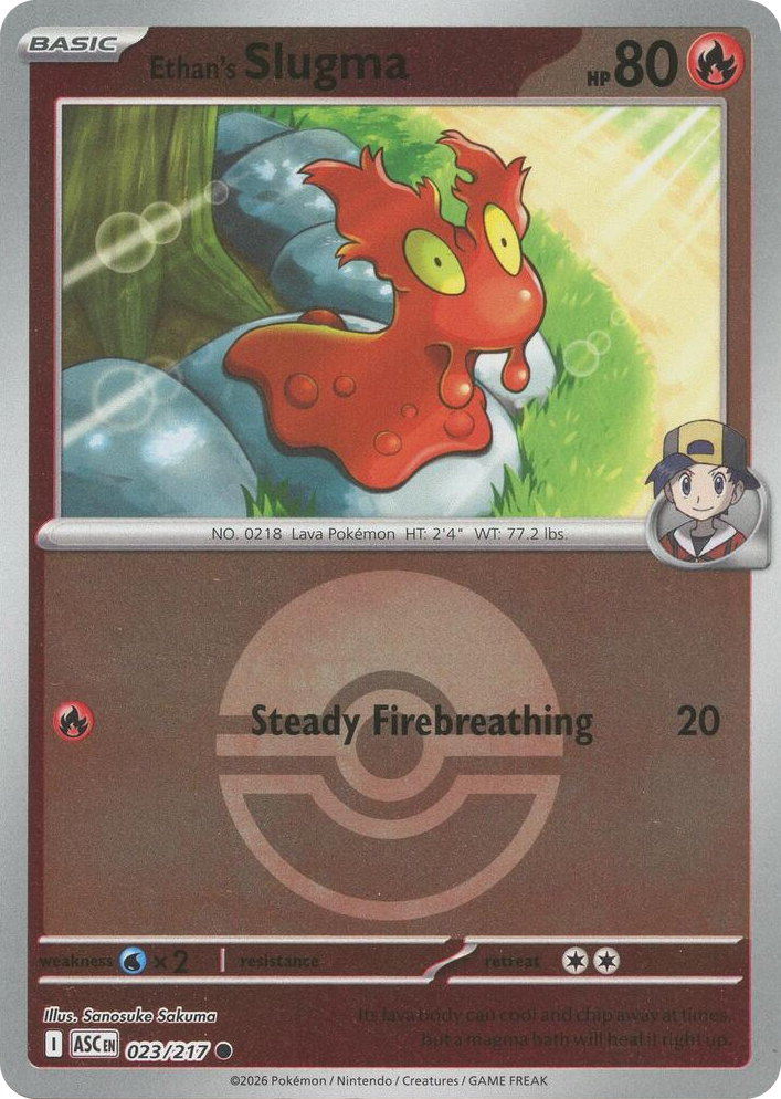 0023 Ethan's Slugma (Poke Ball) Common Ascended Heroes