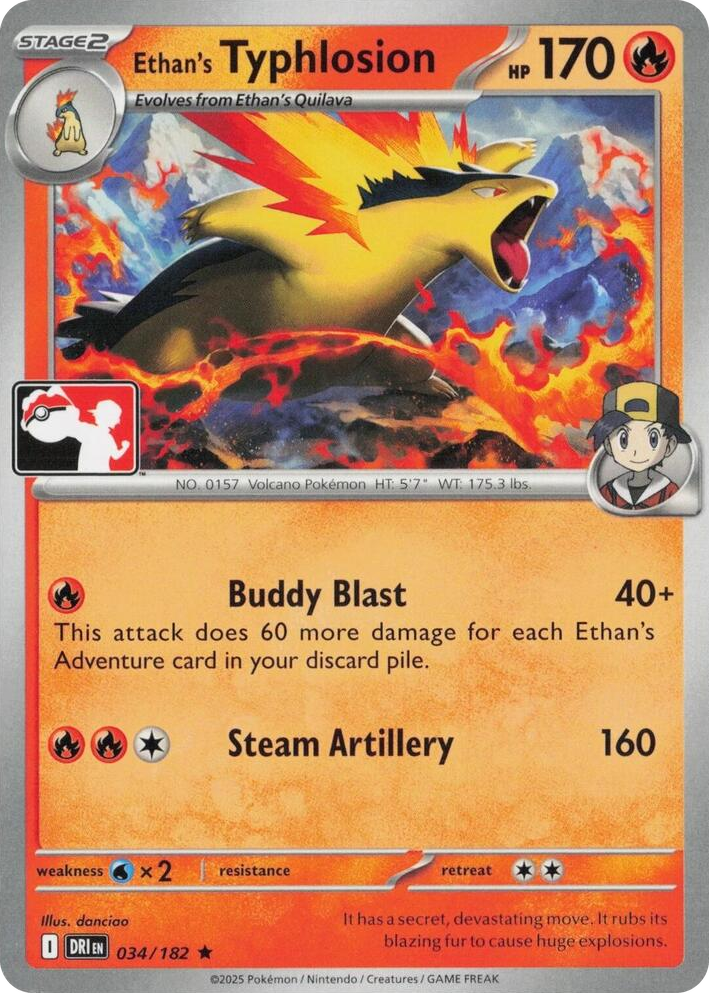 0034 Ethan's Typhlosion Rare Prize Pack Series Cards