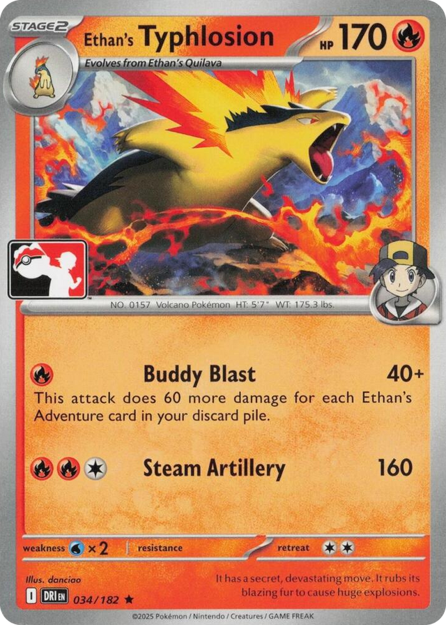0034 Ethan's Typhlosion Rare Prize Pack Series Cards