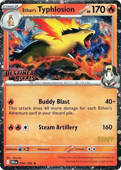 0034 Ethan's Typhlosion (Prerelease) [Staff] Rare Miscellaneous Cards & Products