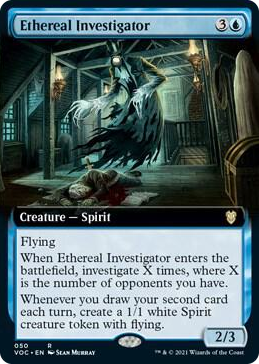 0050 Ethereal Investigator (Extended Art) R Commander: Innistrad: Crimson Vow