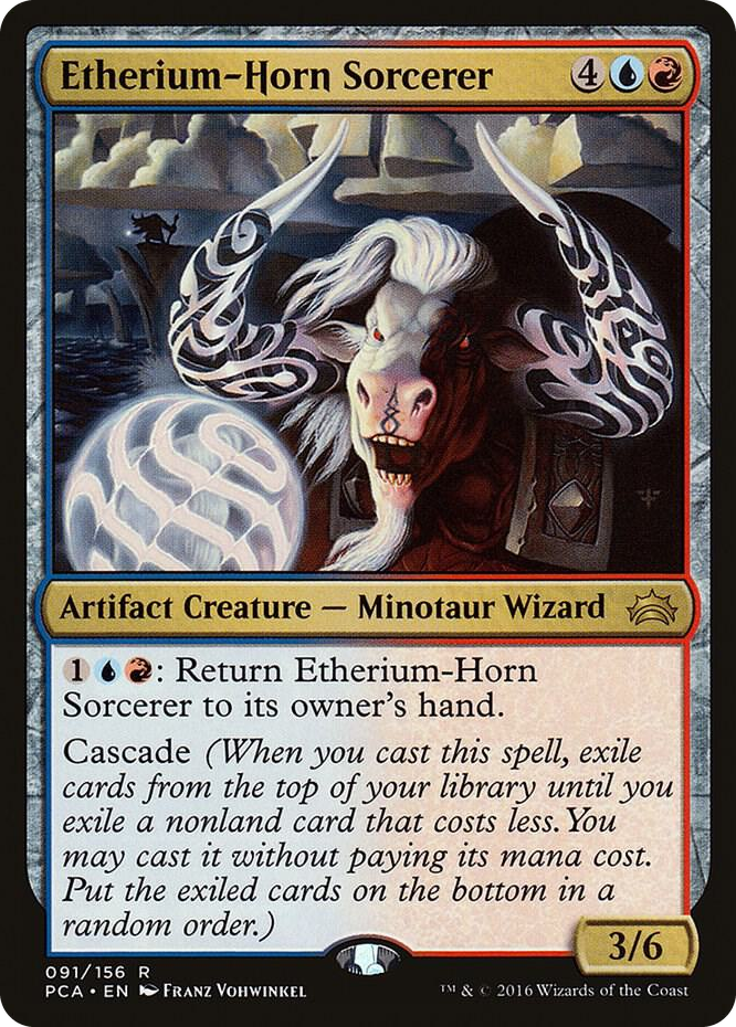 Etherium-Horn Sorcerer #91 R - Planechase Anthology Pokemon card