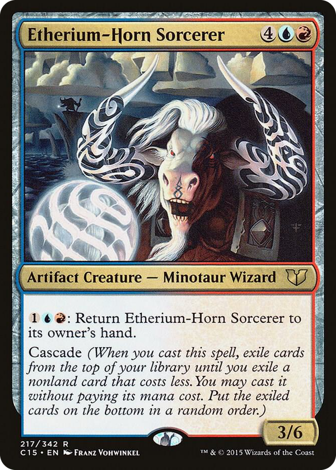 Etherium-Horn Sorcerer #217 R - Commander 2015 Pokemon card