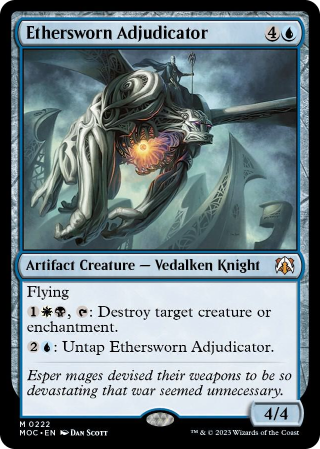 Ethersworn Adjudicator #222 M - Commander: March of the Machine Pokemon card