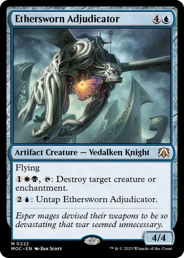 0222 Ethersworn Adjudicator M Commander: March of the Machine