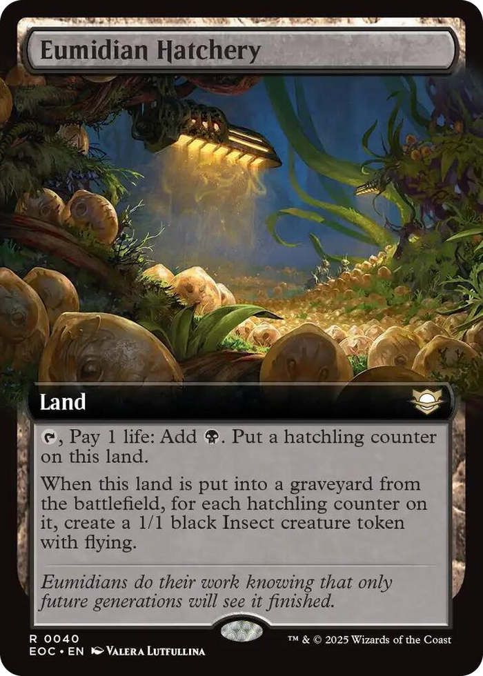 Eumidian Hatchery (Extended Art) #40 R - Commander: Edge of Eternities Pokemon card