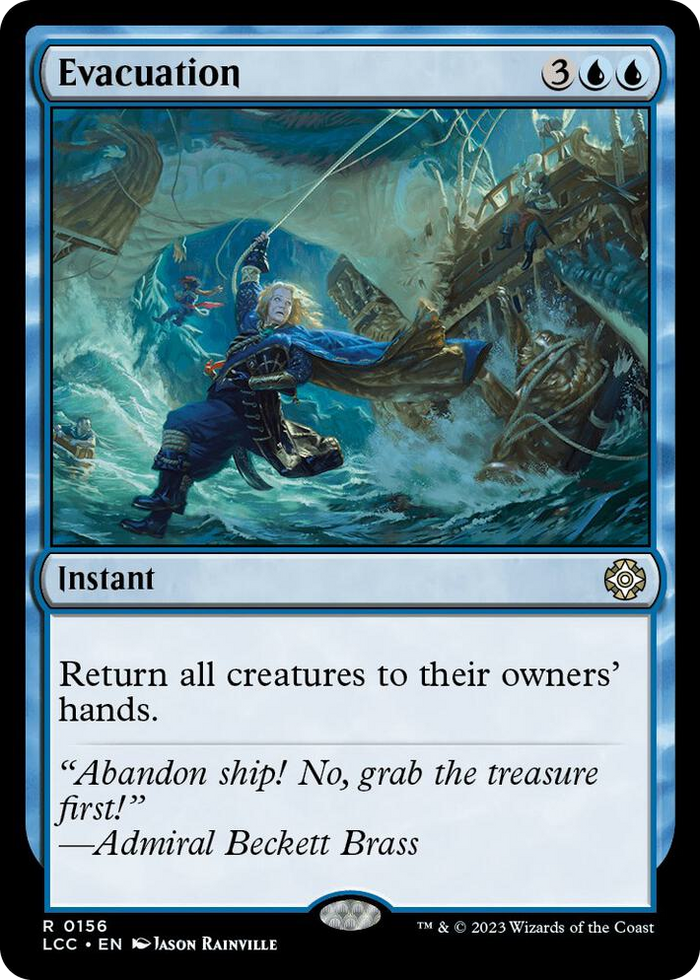 Evacuation #156 R - Commander: The Lost Caverns of Ixalan Pokemon card