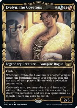 0371 Evelyn, the Covetous (Gilded Foil) R Streets of New Capenna