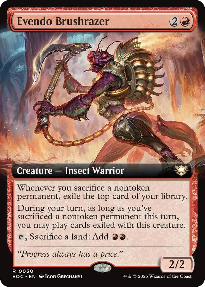 0030 Evendo Brushrazer (Extended Art) R Commander: Edge of Eternities