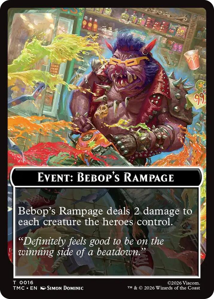 Event: Bebop's Rampage #16 T - Commander: Teenage Mutant Ninja Turtles Pokemon card