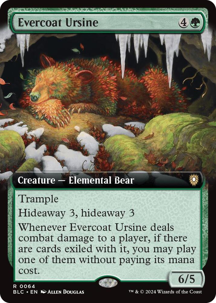 0064 Evercoat Ursine (Extended Art) R Commander: Bloomburrow