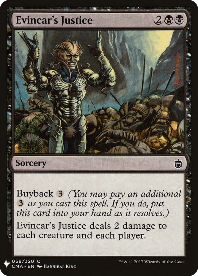 0058 Evincar's Justice C The List Reprints