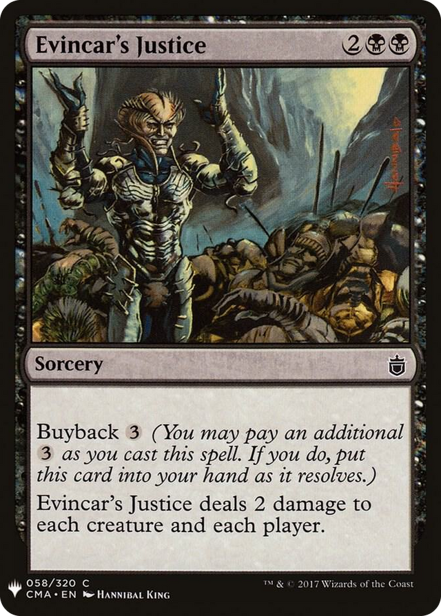 0058 Evincar's Justice C The List Reprints