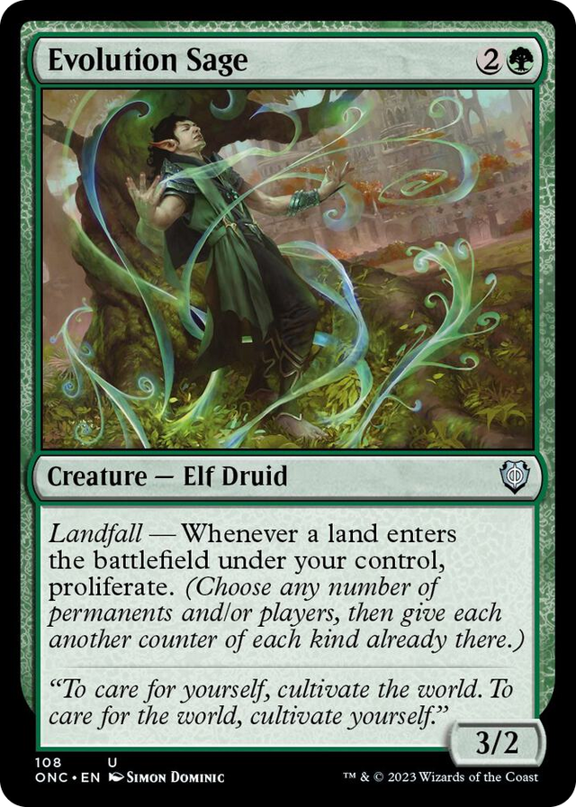 0108 Evolution Sage U Commander: Phyrexia: All Will Be One
