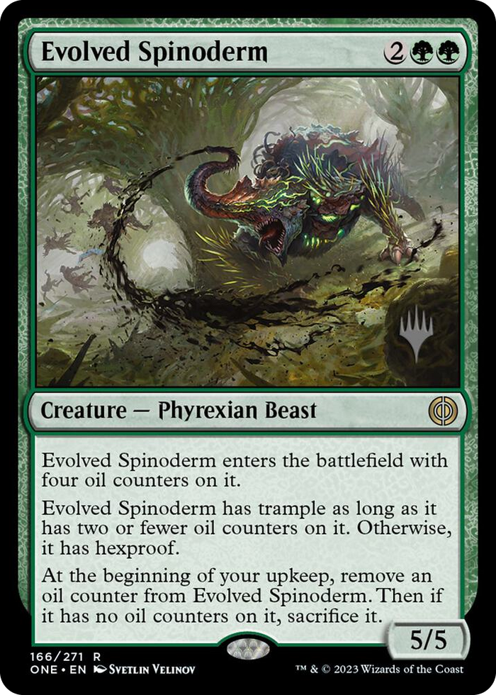 Evolved Spinoderm #166 R - Promo Pack: Phyrexia: All Will Be One Pokemon card