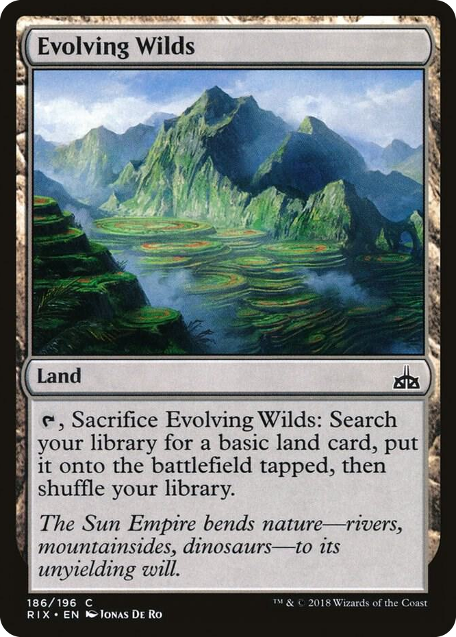 0186 Evolving Wilds C Rivals of Ixalan