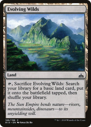 0186 Evolving Wilds C Rivals of Ixalan