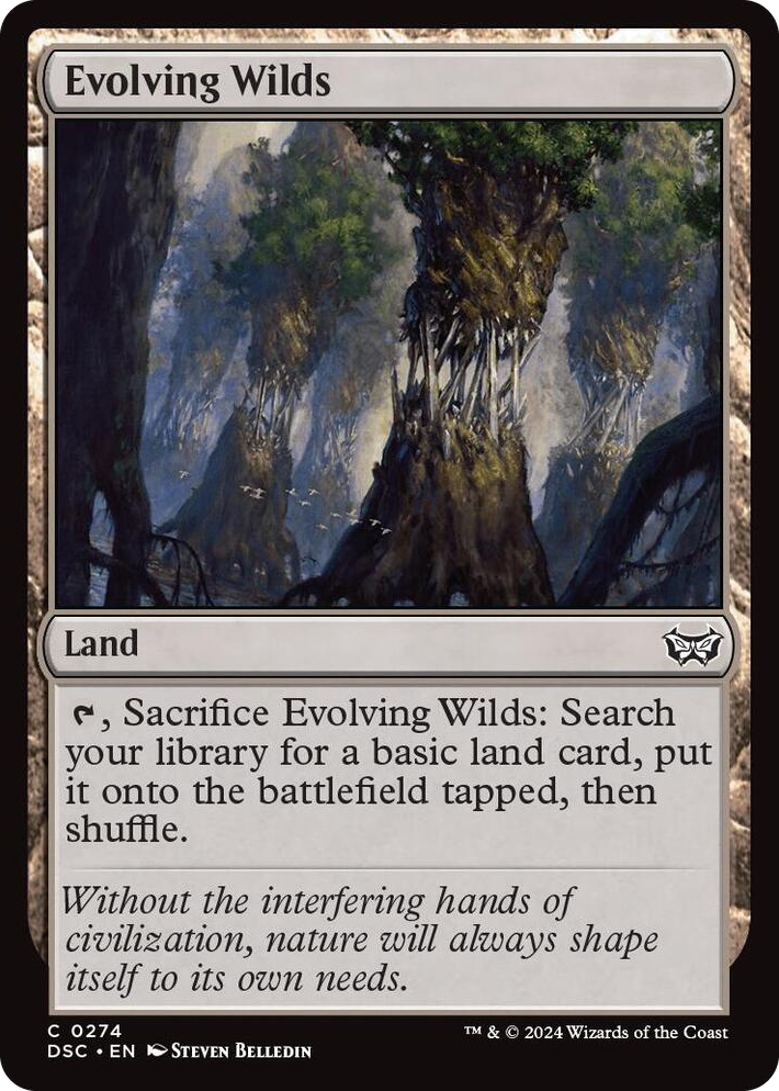 0274 Evolving Wilds C Commander: Duskmourn: House of Horror
