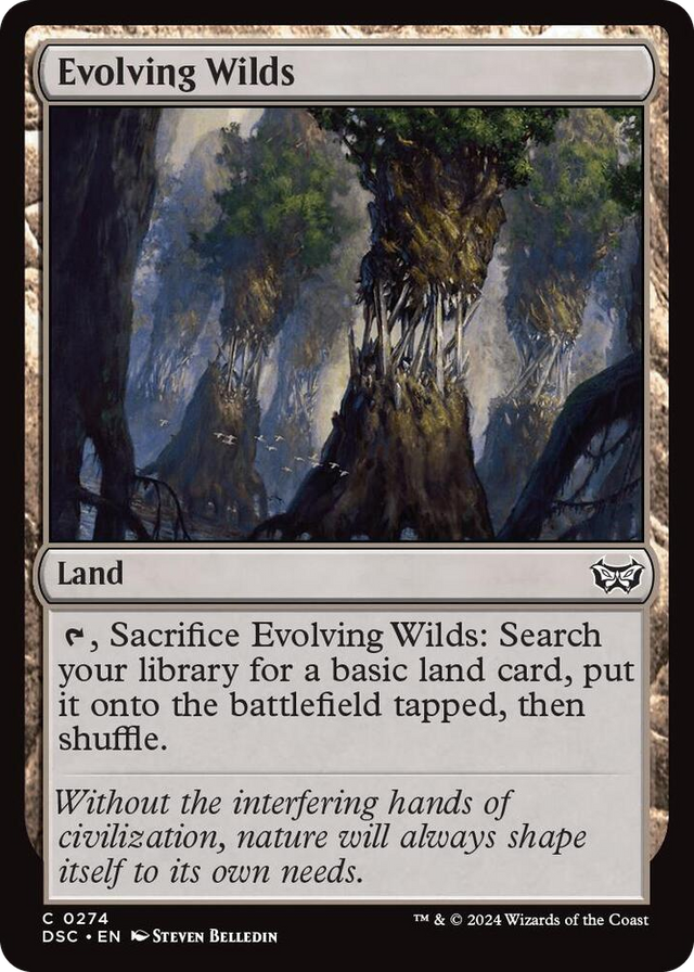 0274 Evolving Wilds C Commander: Duskmourn: House of Horror