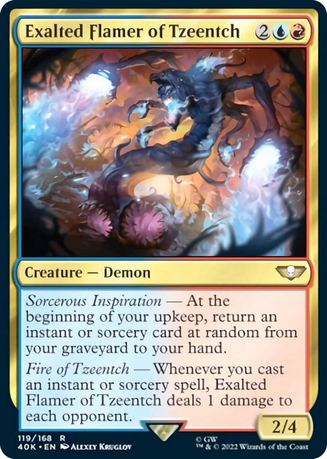 0119 Exalted Flamer of Tzeentch R Universes Beyond: Warhammer 40,000