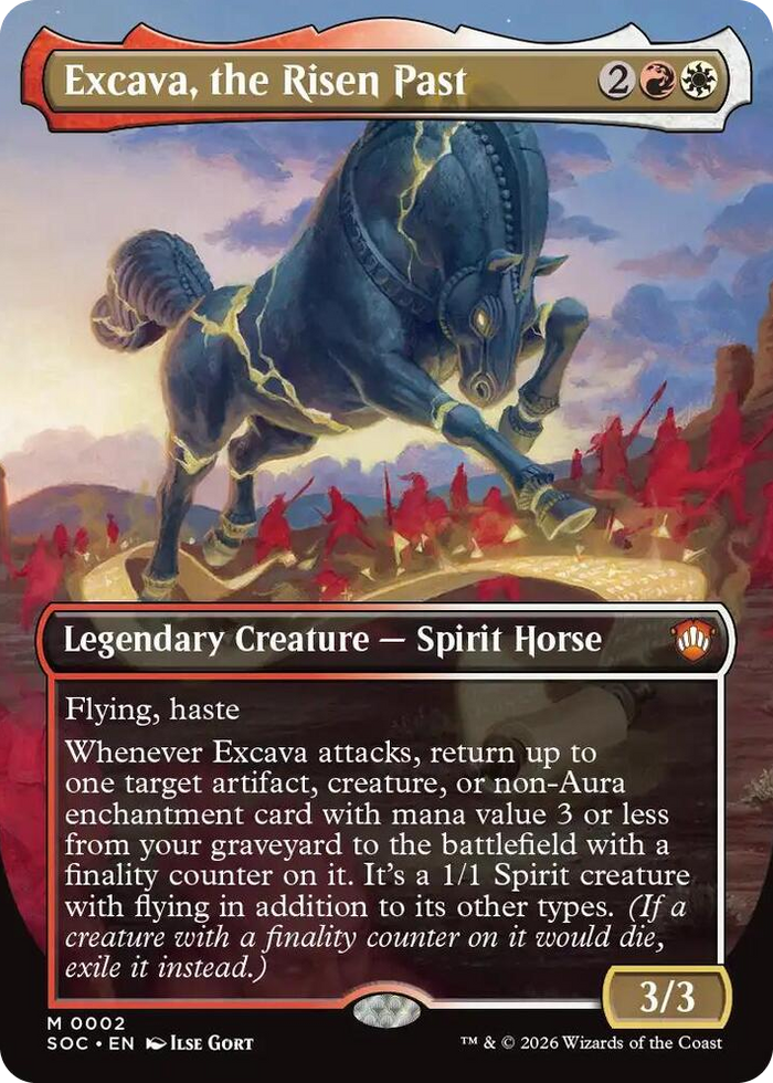 Excava, the Risen Past (Borderless) #2 M - Commander: Secrets of Strixhaven Pokemon card
