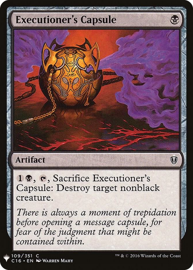 0109 Executioner's Capsule C The List Reprints
