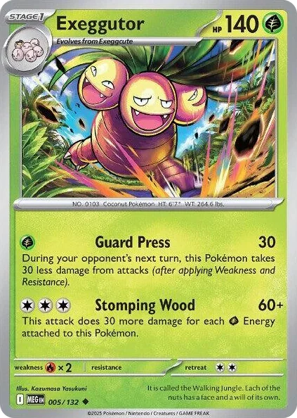 Exeggutor #5/132 Uncommon - Mega Evolution Pokemon card