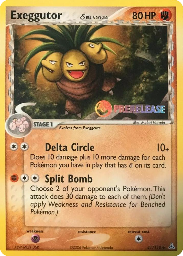 0041 Exeggutor (Delta Species) - 41/110 (Prerelease) Promo Nintendo Promos