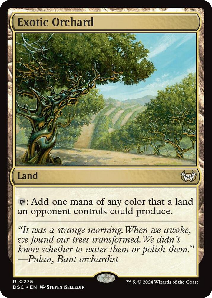 Exotic Orchard #275 R - Commander: Duskmourn: House of Horror Pokemon card