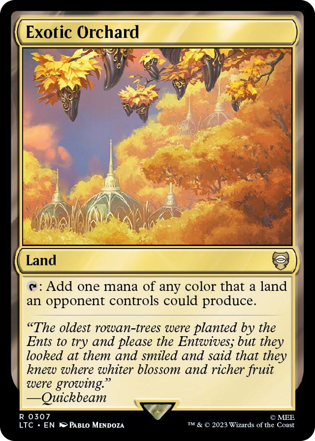 Exotic Orchard #307 R - Commander: The Lord of the Rings: Tales of Middle-earth Pokemon card