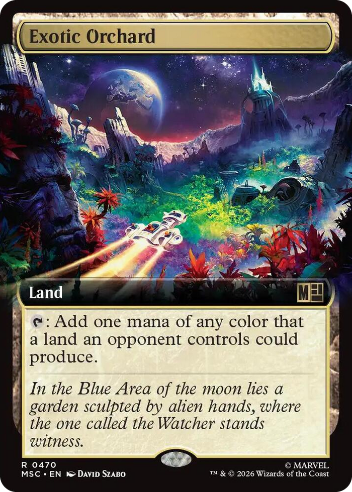 Exotic Orchard (Extended Art) #470 R - Commander: Marvel Super Heroes Pokemon card