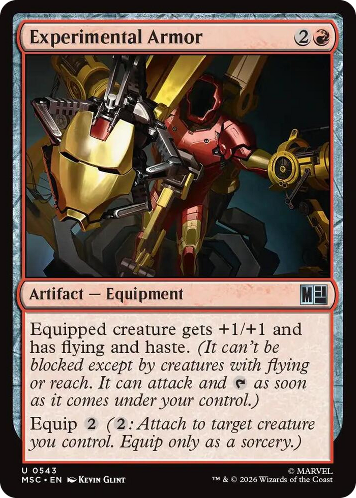 Experimental Armor #543 U - Commander: Marvel Super Heroes Pokemon card