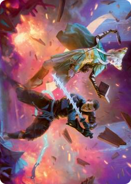0013 Explosive Entry Art Card S Art Series: Kamigawa: Neon Dynasty