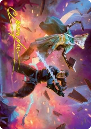 0013 Explosive Entry Art Card (Gold-Stamped Signature) S Art Series: Kamigawa: Neon Dynasty
