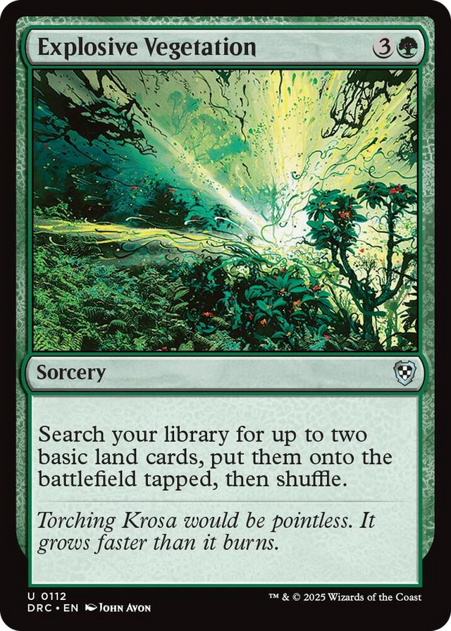 0112 Explosive Vegetation U Commander: Aetherdrift