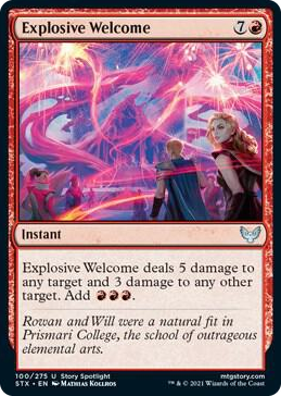 0100 Explosive Welcome U Strixhaven: School of Mages