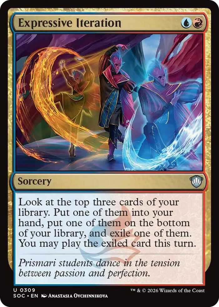 Expressive Iteration #309 U - Commander: Secrets of Strixhaven Pokemon card