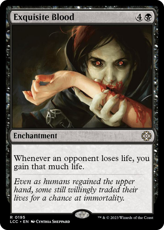 Exquisite Blood #195 R - Commander: The Lost Caverns of Ixalan Pokemon card