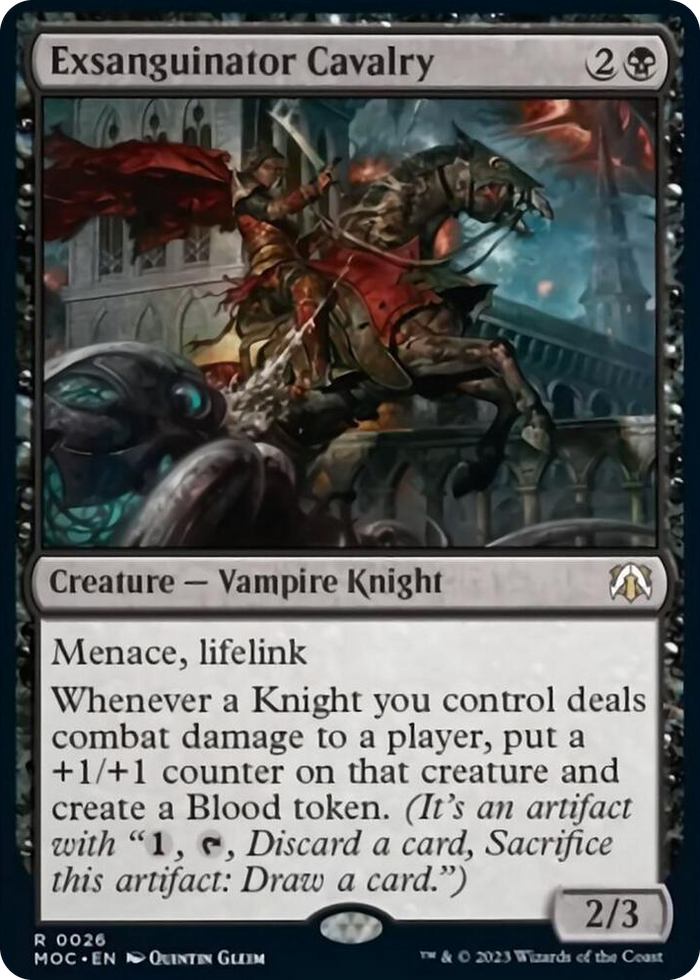 Exsanguinator Cavalry #26 R - Commander: March of the Machine Pokemon card