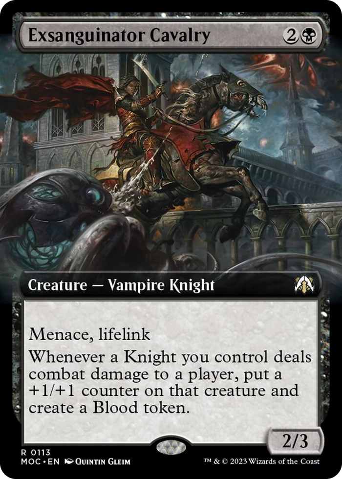 Exsanguinator Cavalry (Extended Art) #113 R - Commander: March of the Machine Pokemon card