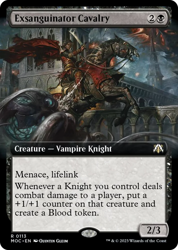 0113 Exsanguinator Cavalry (Extended Art) R Commander: March of the Machine