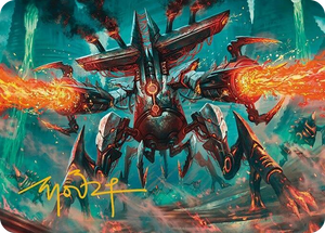 0033 Exterminator Magmarch Art Card (Gold-Stamped Signature) S Art Series: Modern Horizons 3